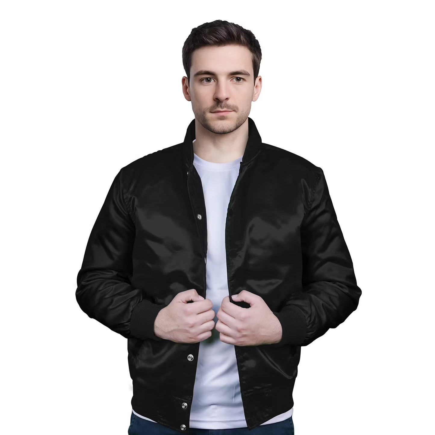 Black-Satin Sleeves & Satin Body