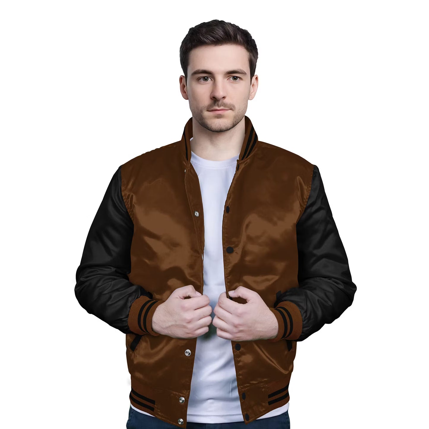 Black-Satin Sleeves & Satin Body