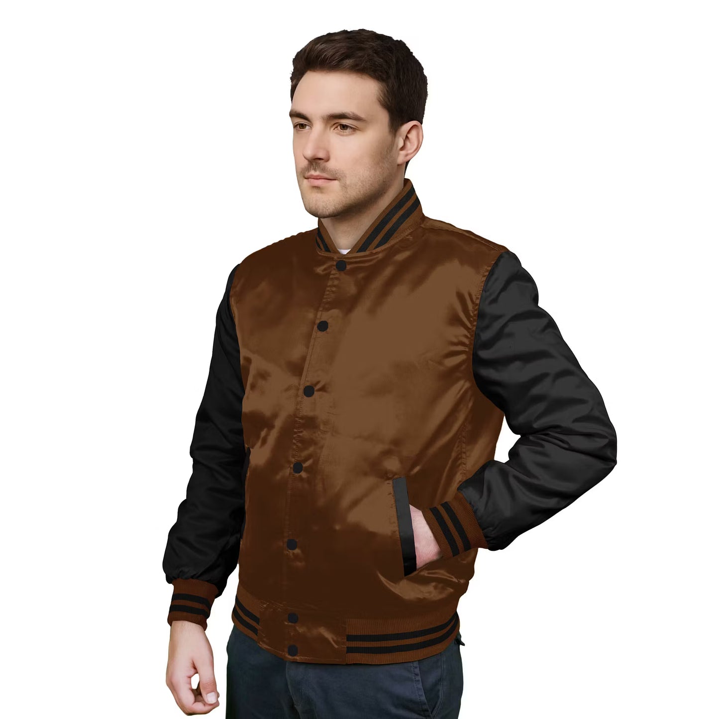 Black-Satin Sleeves & Satin Body