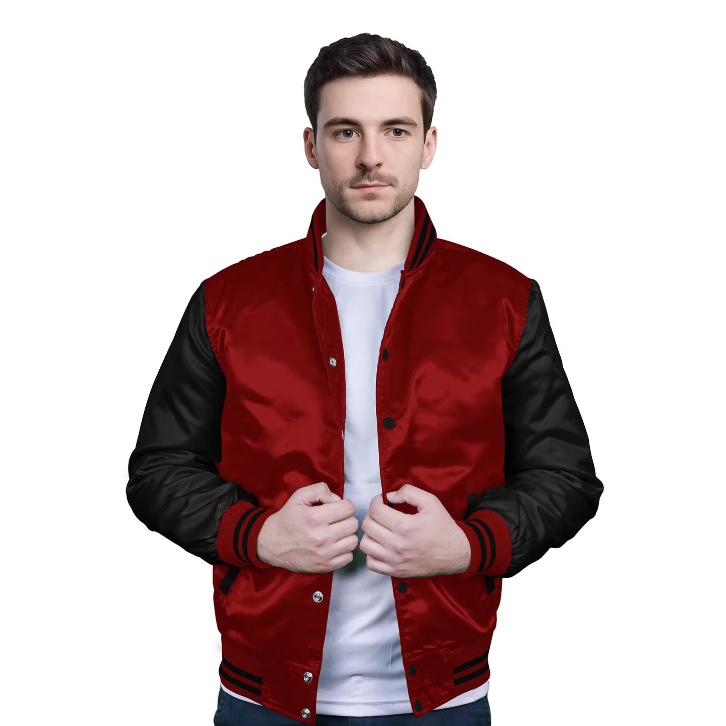 Black-Satin Sleeves & Satin Body