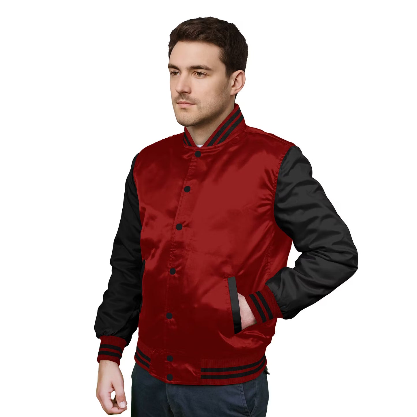 Black-Satin Sleeves & Satin Body