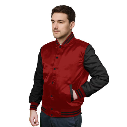 Black-Satin Sleeves & Satin Body