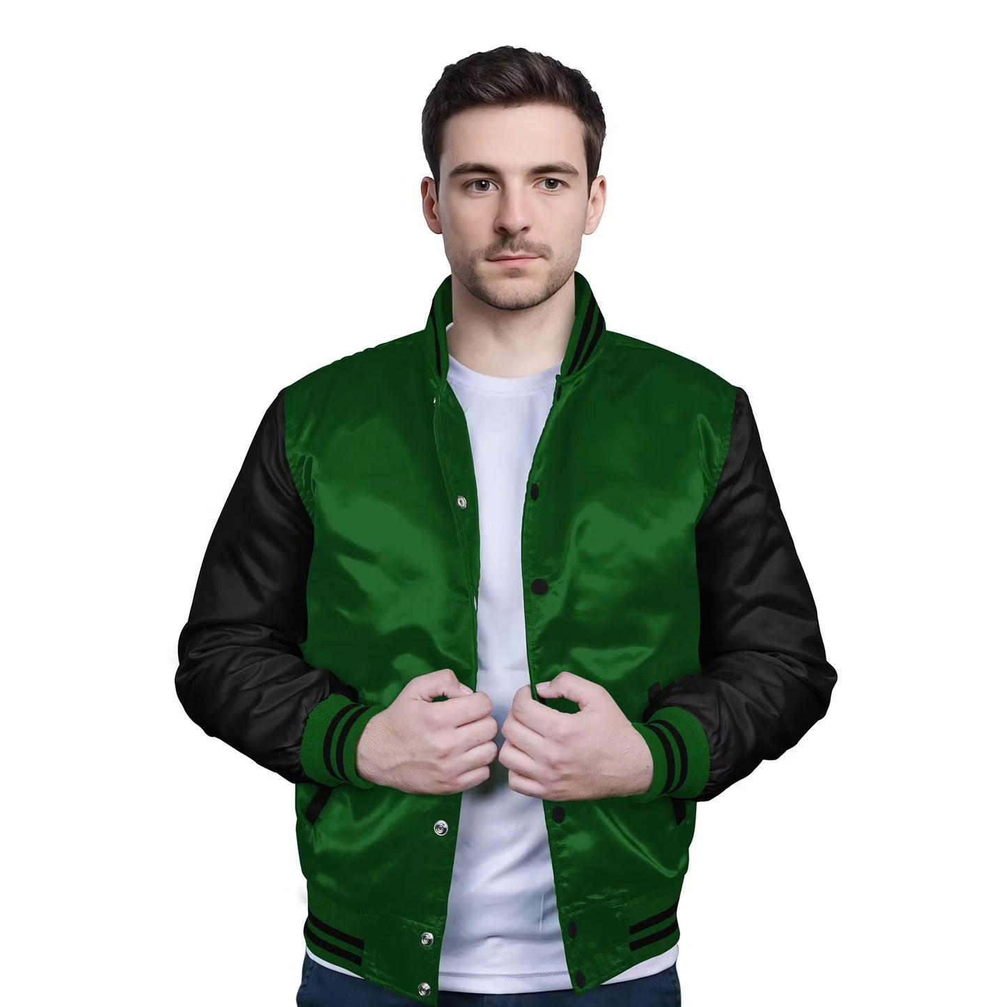 Black-Satin Sleeves & Satin Body