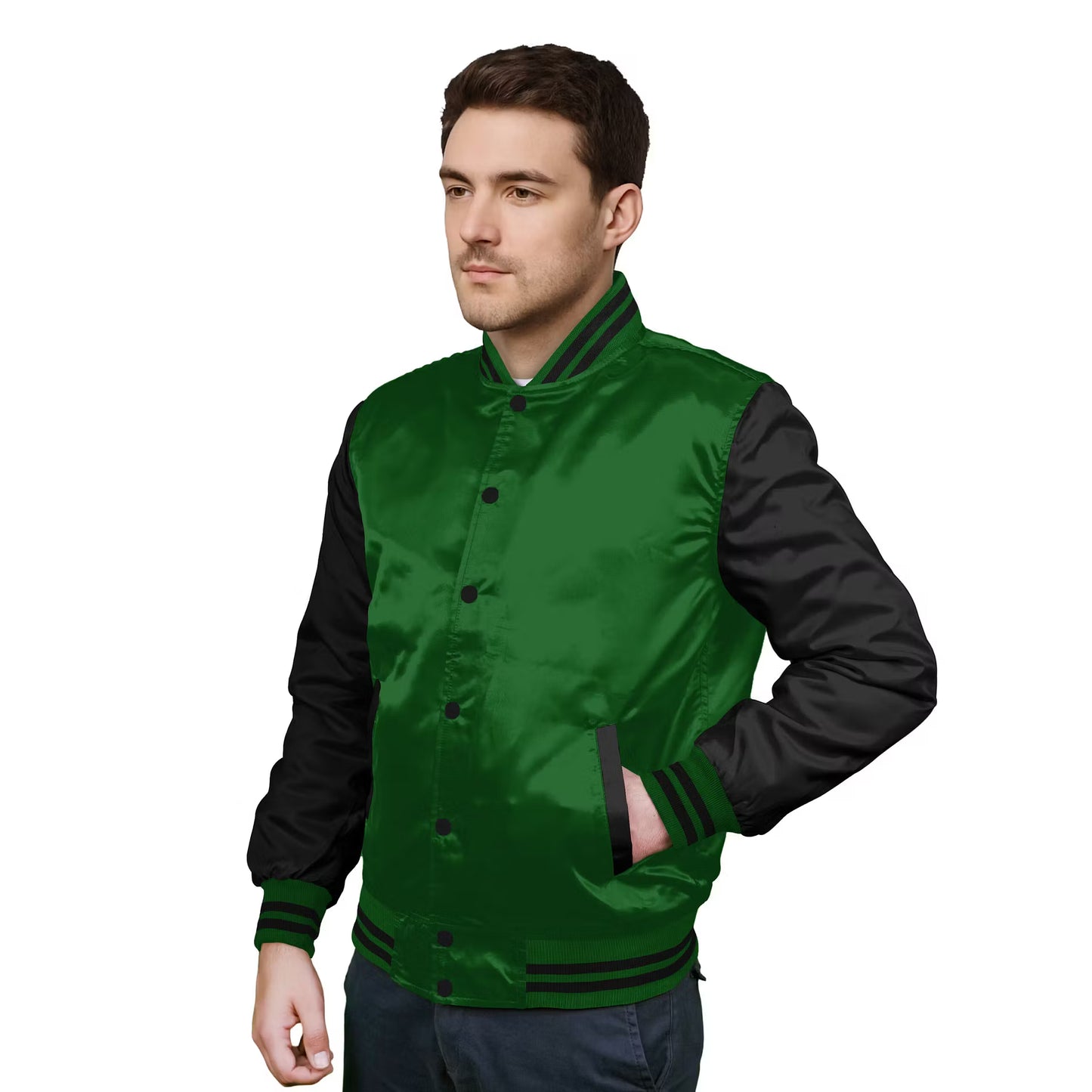 Black-Satin Sleeves & Satin Body