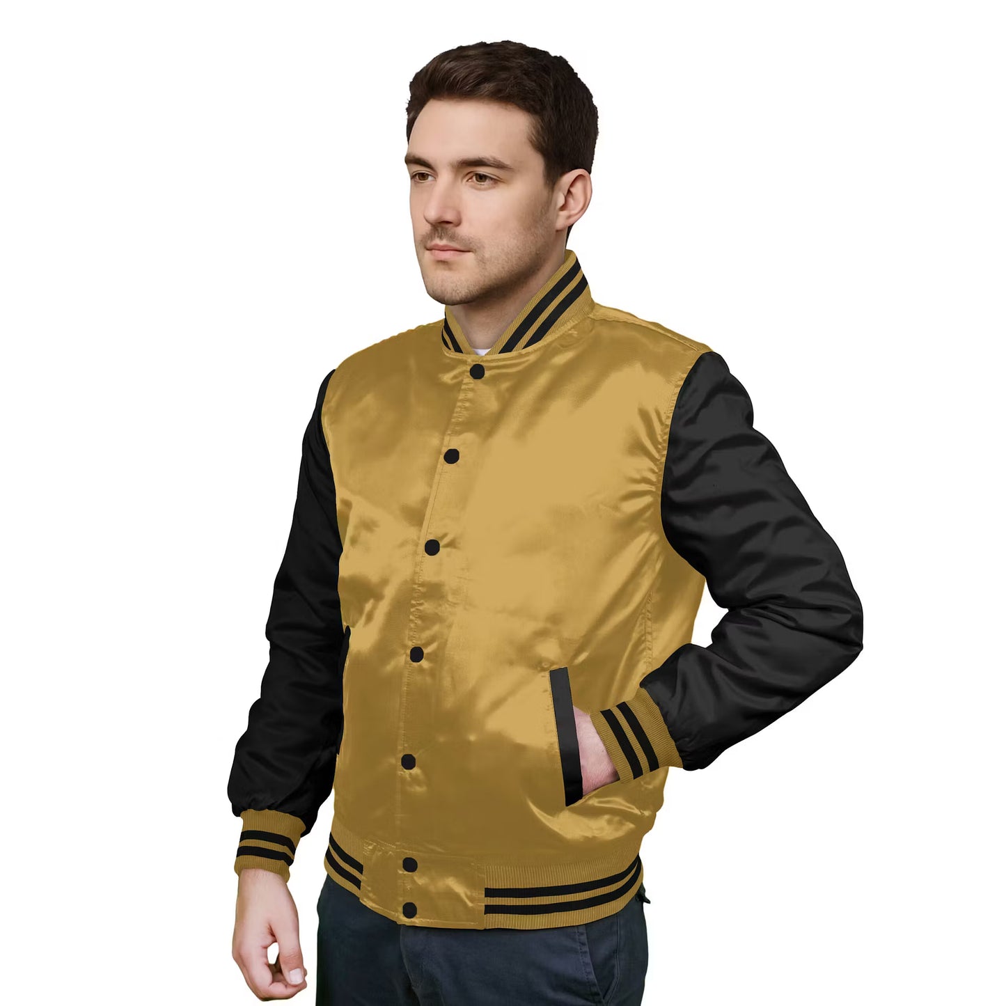 Black-Satin Sleeves & Satin Body