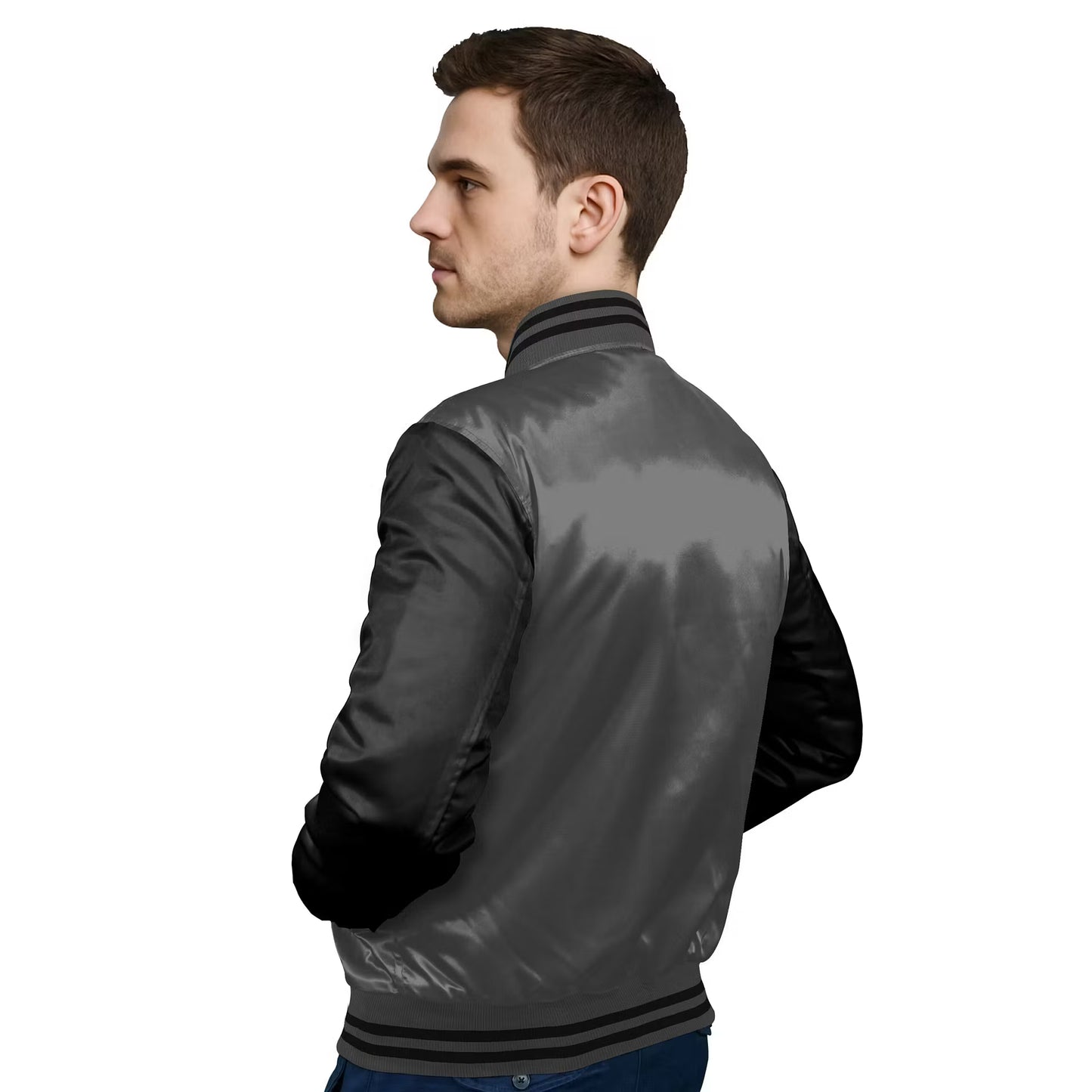 Black-Satin Sleeves & Satin Body