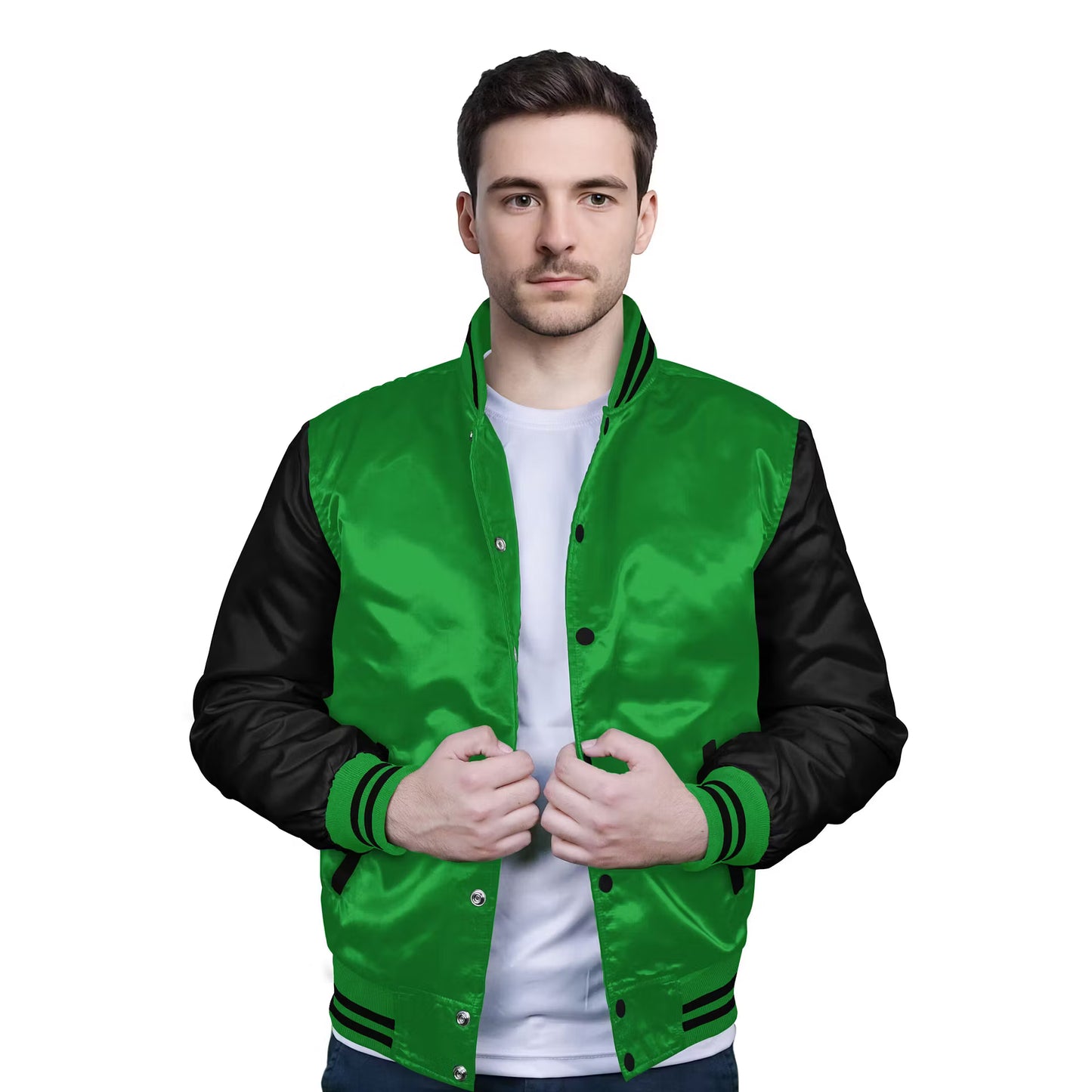 Black-Satin Sleeves & Satin Body