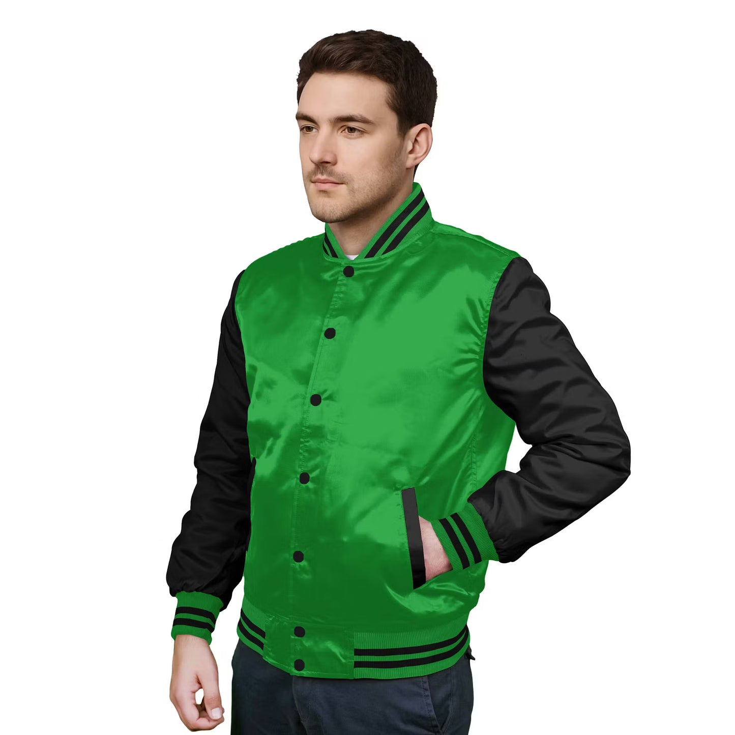 Black-Satin Sleeves & Satin Body