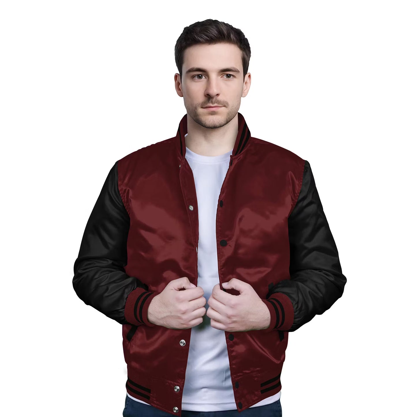 Black-Satin Sleeves & Satin Body