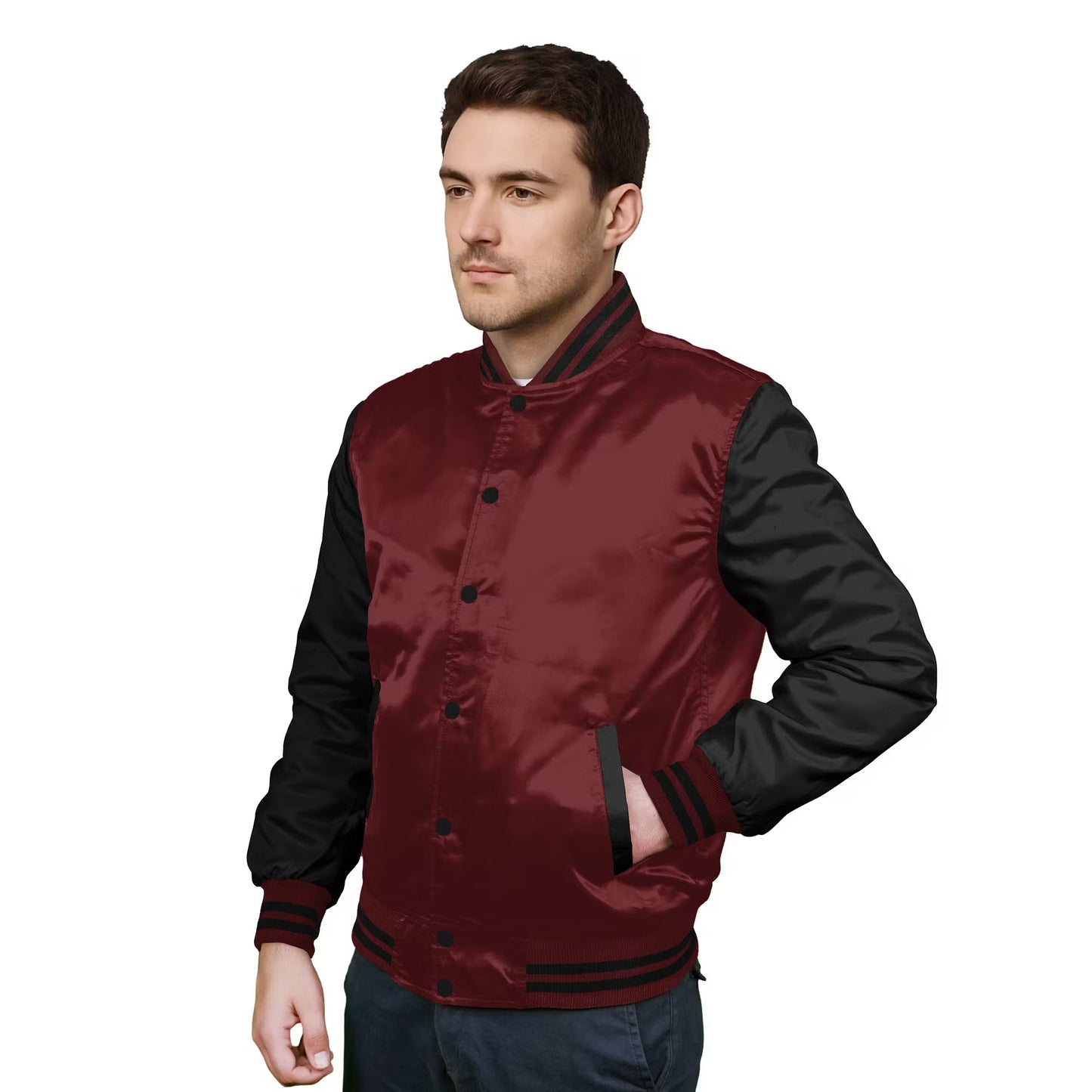 Black-Satin Sleeves & Satin Body