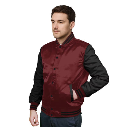 Black-Satin Sleeves & Satin Body