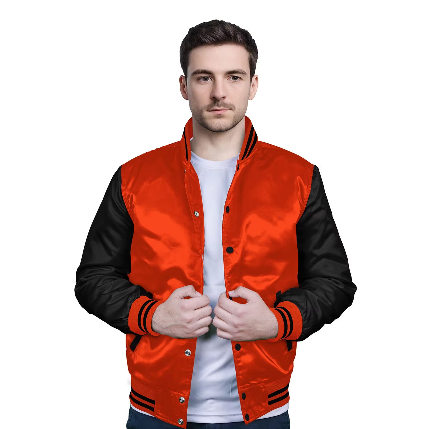 Black-Satin Sleeves & Satin Body