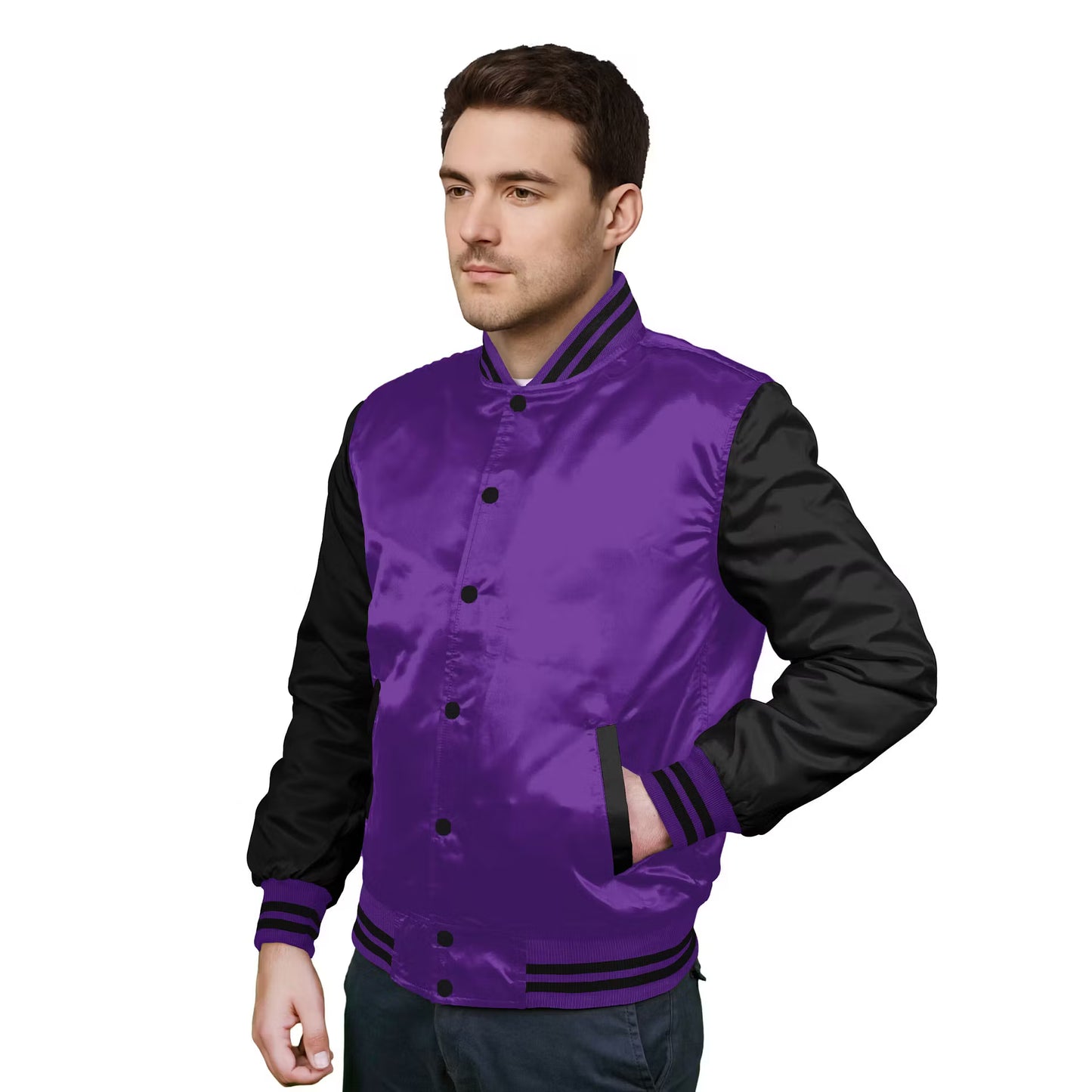 Black-Satin Sleeves & Satin Body