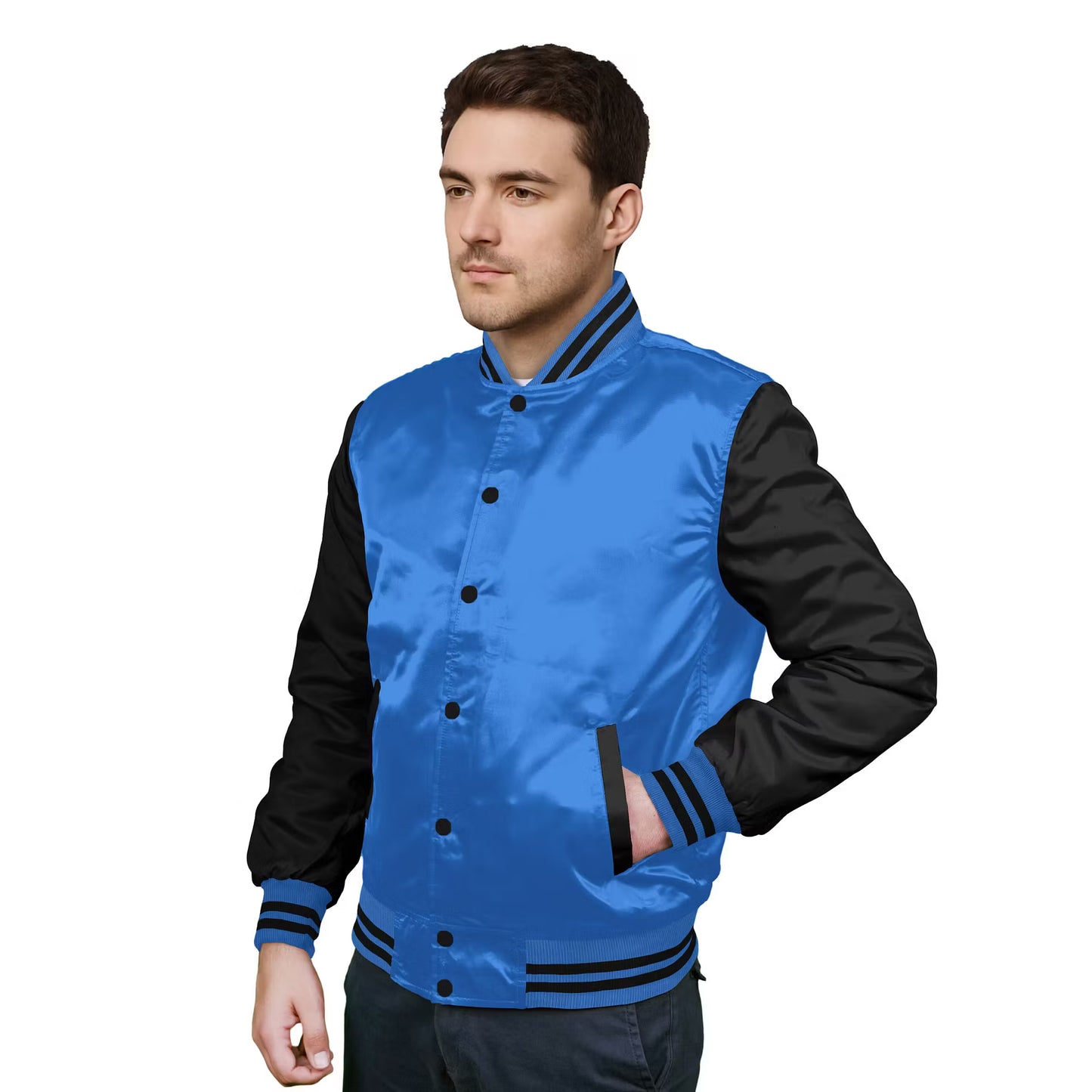 Black-Satin Sleeves & Satin Body