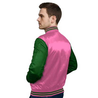 Forest Green-Satin Sleeves & Satin Body