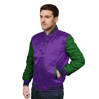 Forest Green-Satin Sleeves & Satin Body