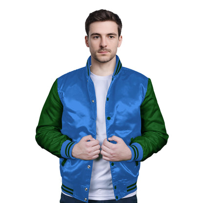 Forest Green-Satin Sleeves & Satin Body