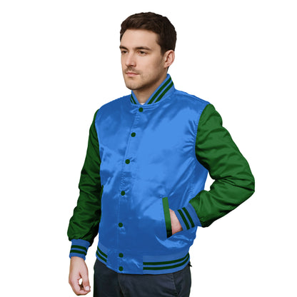 Forest Green-Satin Sleeves & Satin Body