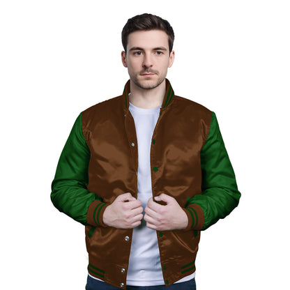 Forest Green-Satin Sleeves & Satin Body