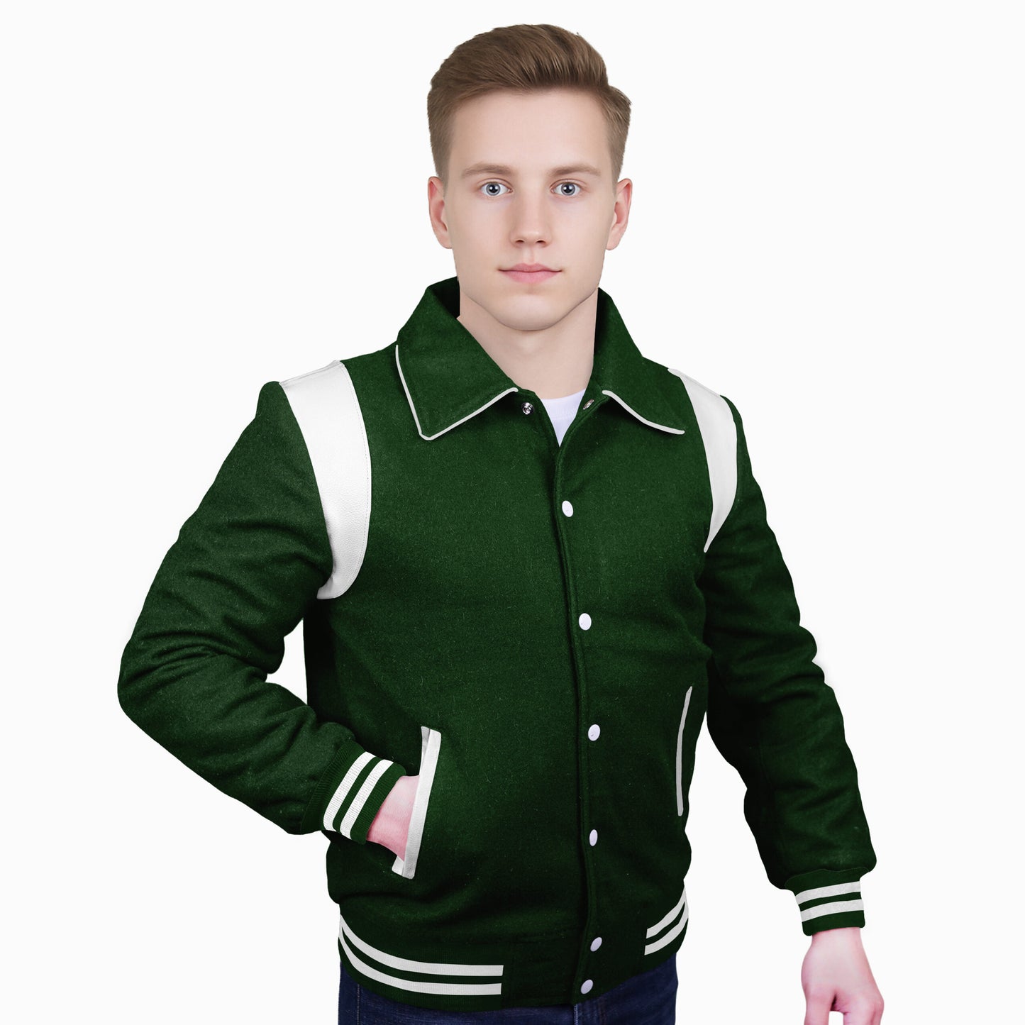 Forest Green-Wool Sleeves & Wool Body (Retro)