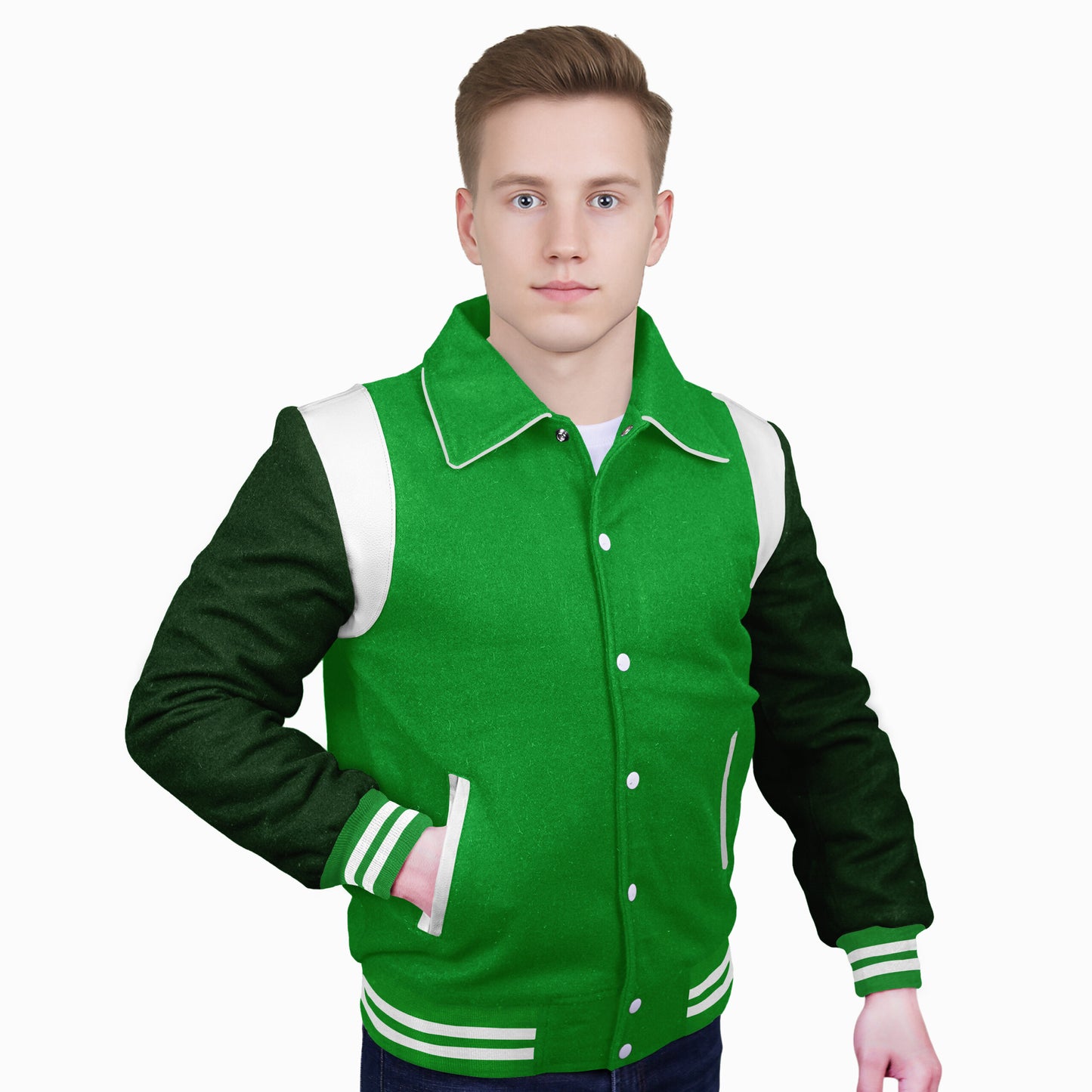 Forest Green-Wool Sleeves & Wool Body (Retro)