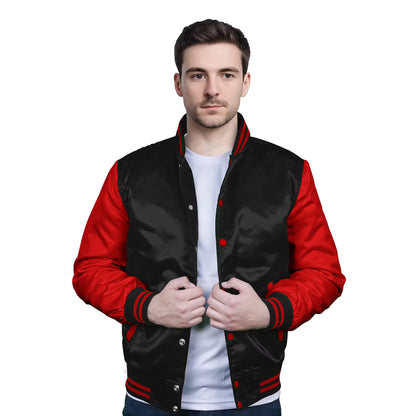 Red-Satin Sleeves & Satin Body