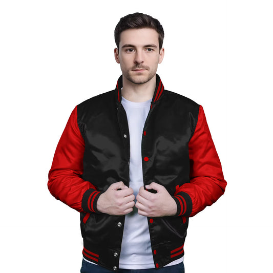 Red-Satin Sleeves & Satin Body