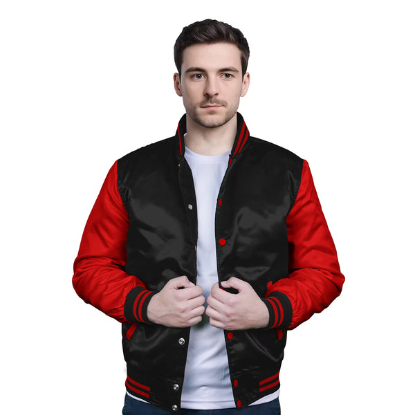 Red-Satin Sleeves & Satin Body