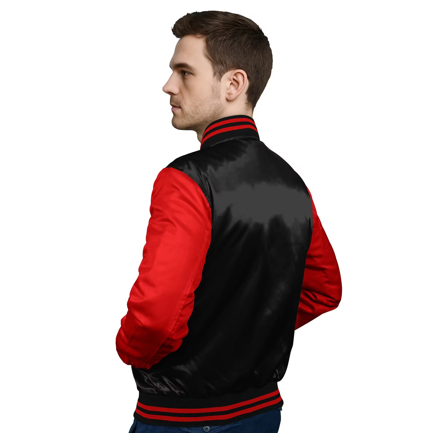 Red-Satin Sleeves & Satin Body