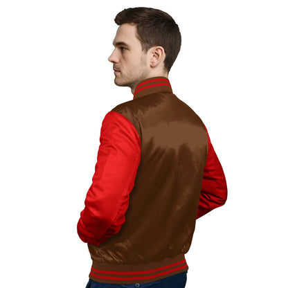 Red-Satin Sleeves & Satin Body