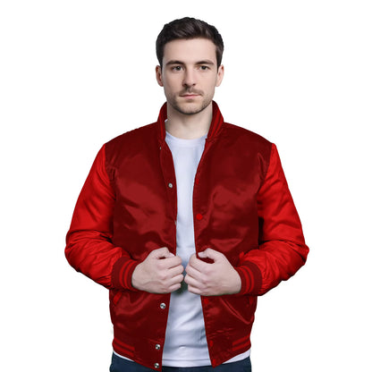 Red-Satin Sleeves & Satin Body