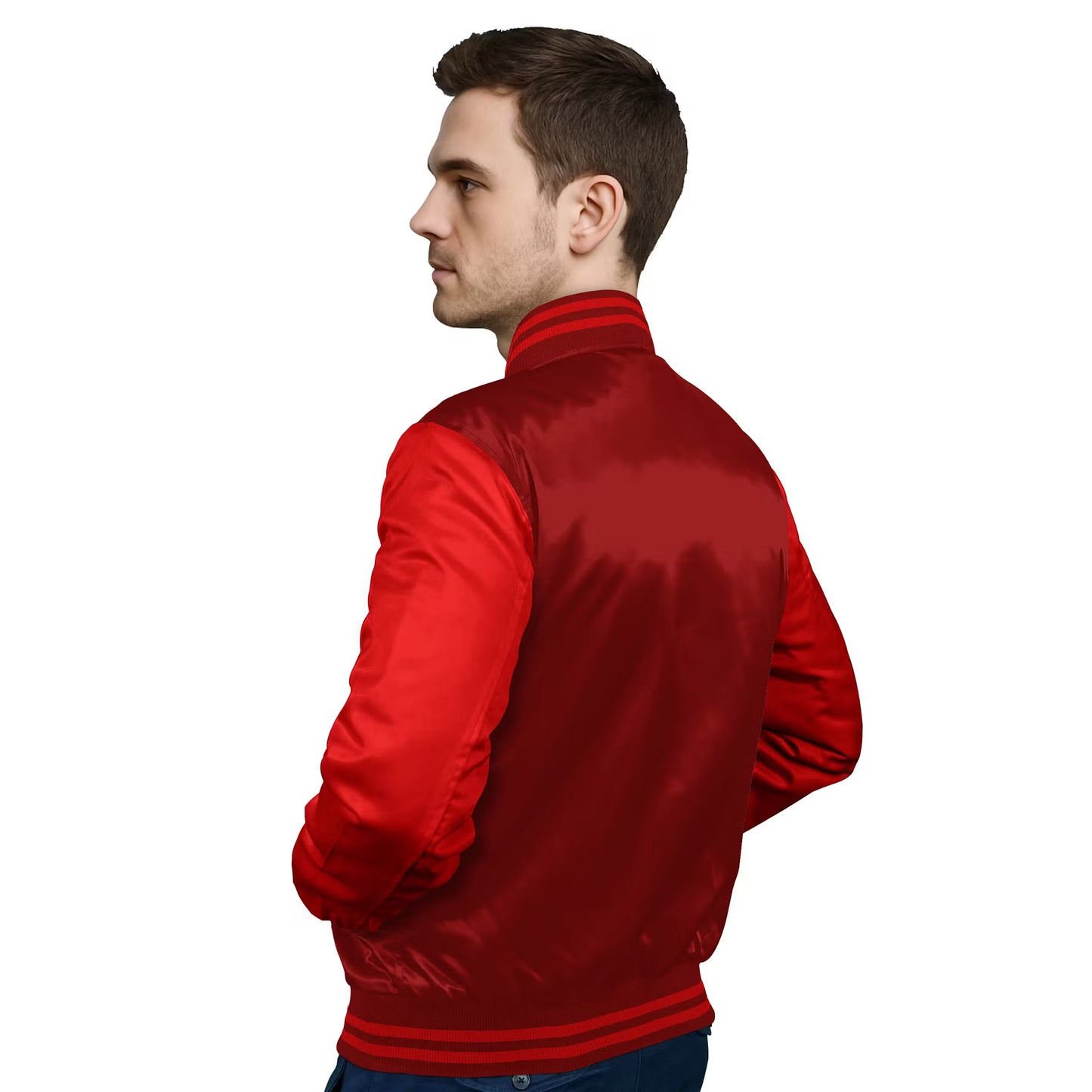 Red-Satin Sleeves & Satin Body