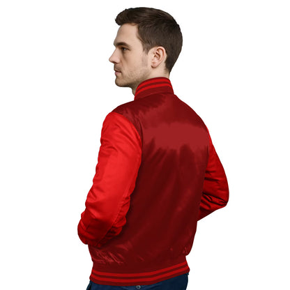 Red-Satin Sleeves & Satin Body