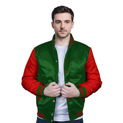 Red-Satin Sleeves & Satin Body