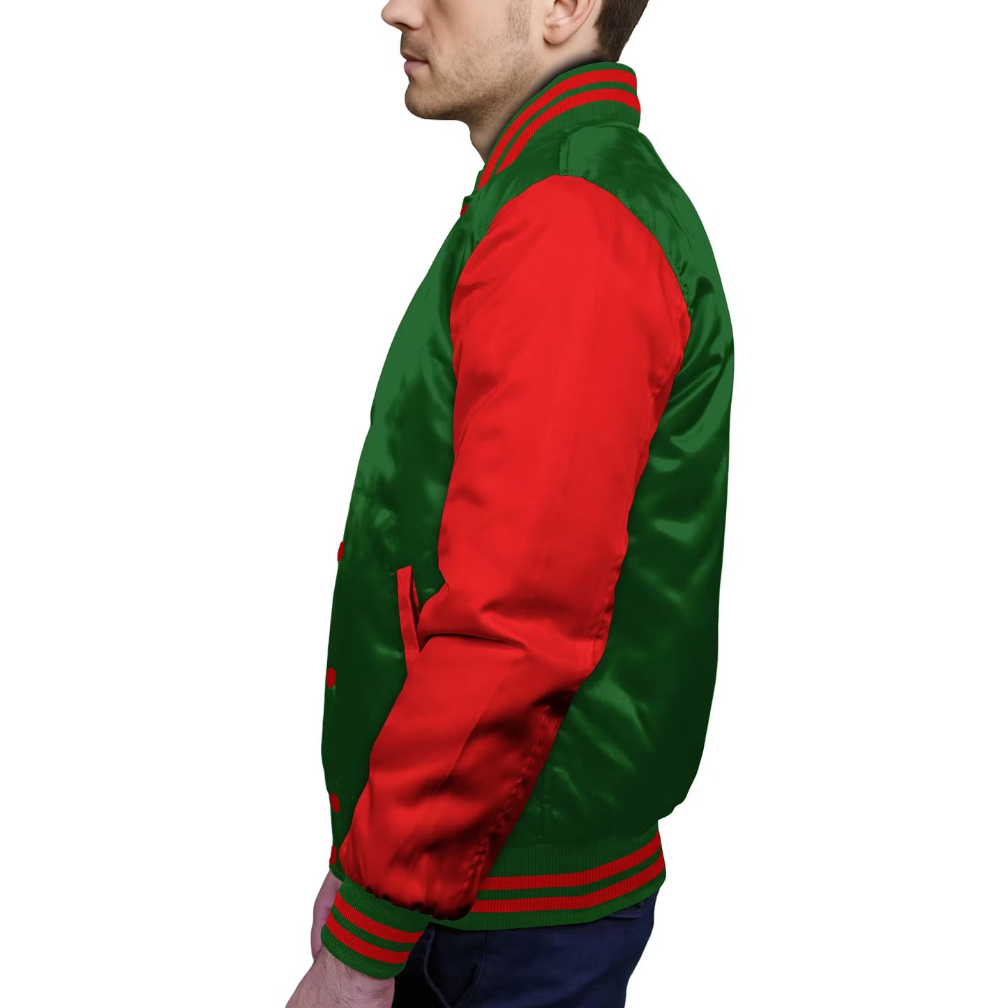 Red-Satin Sleeves & Satin Body