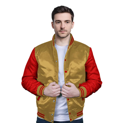 Red-Satin Sleeves & Satin Body