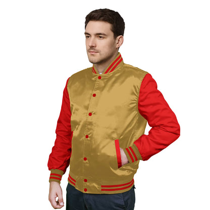 Red-Satin Sleeves & Satin Body