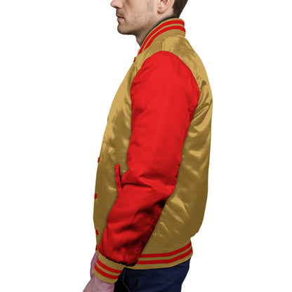 Red-Satin Sleeves & Satin Body