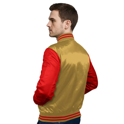 Red-Satin Sleeves & Satin Body