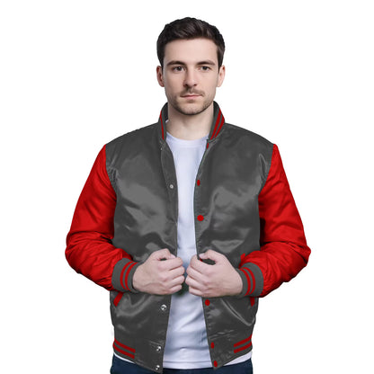 Red-Satin Sleeves & Satin Body