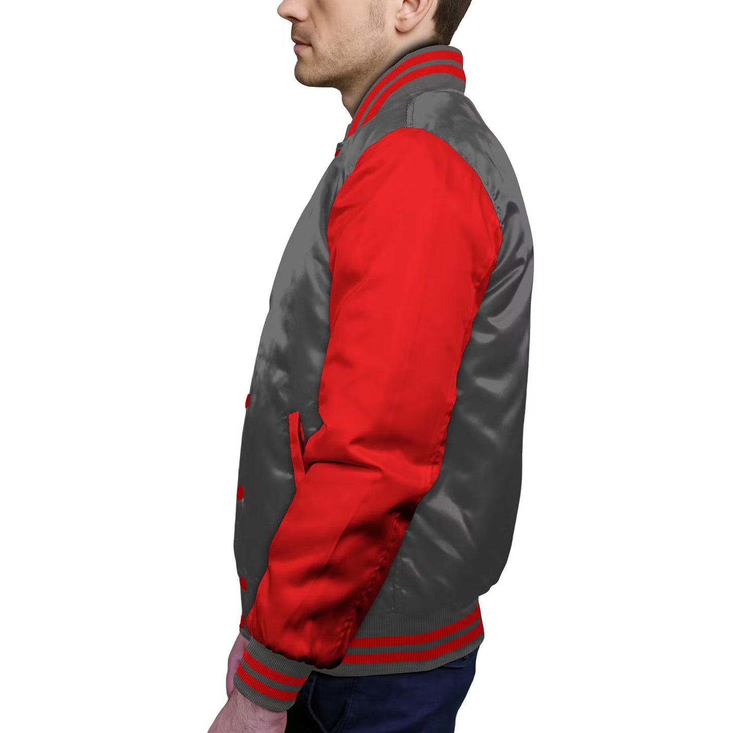 Red-Satin Sleeves & Satin Body