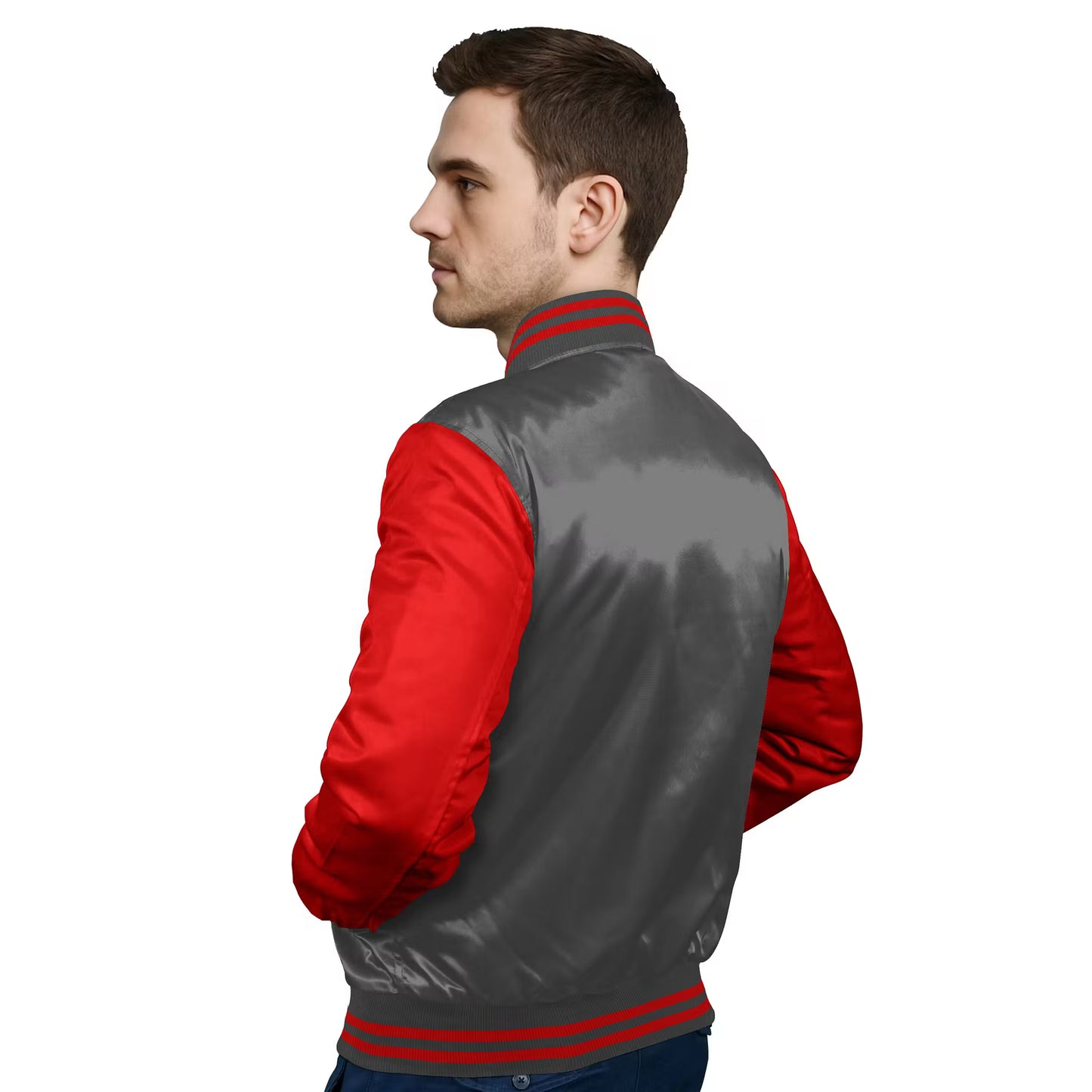 Red-Satin Sleeves & Satin Body