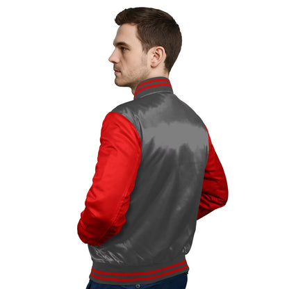 Red-Satin Sleeves & Satin Body