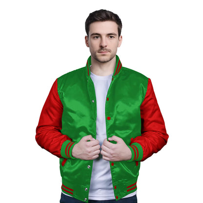 Red-Satin Sleeves & Satin Body