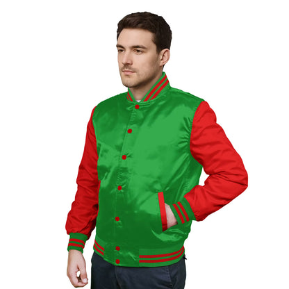 Red-Satin Sleeves & Satin Body