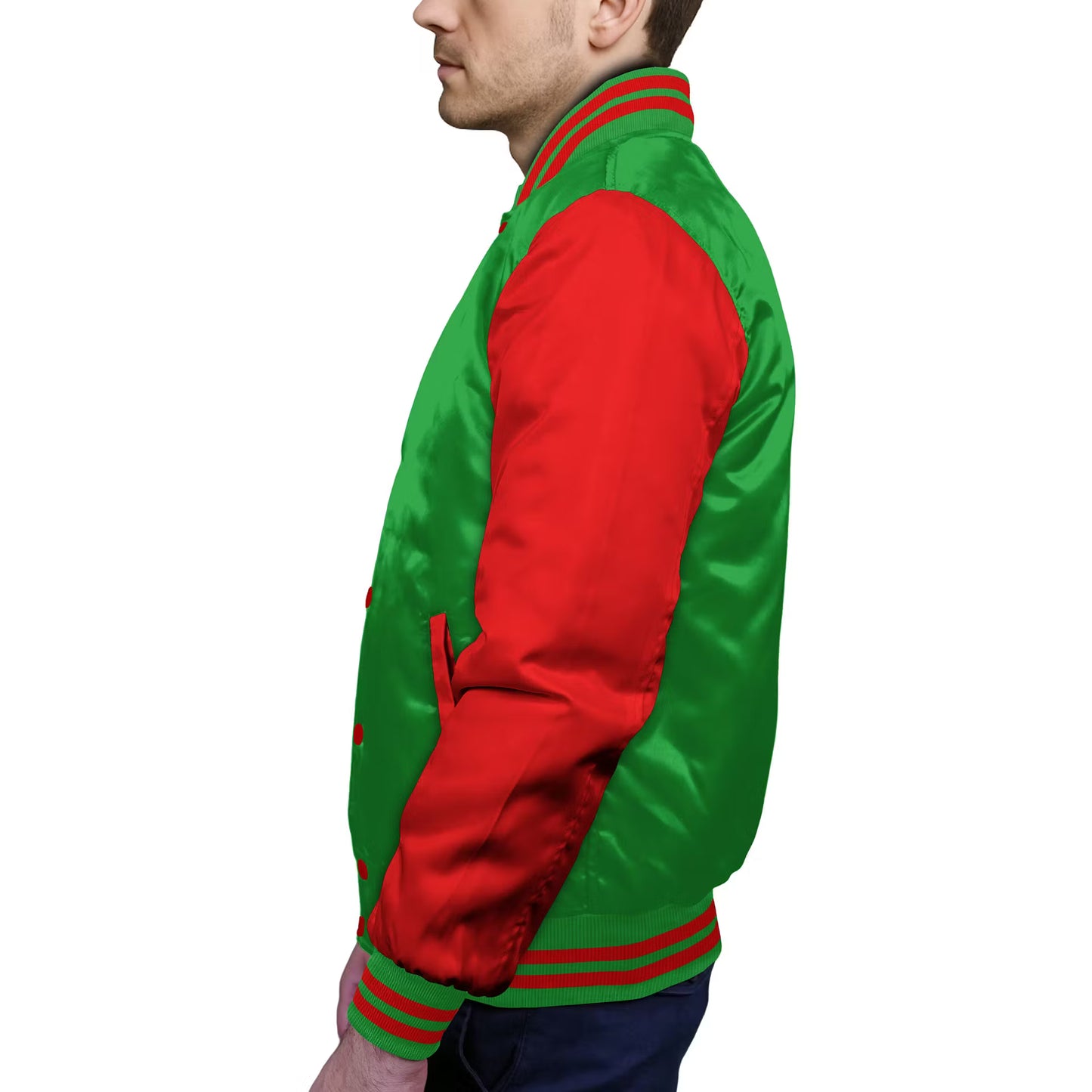 Red-Satin Sleeves & Satin Body