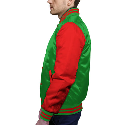 Red-Satin Sleeves & Satin Body