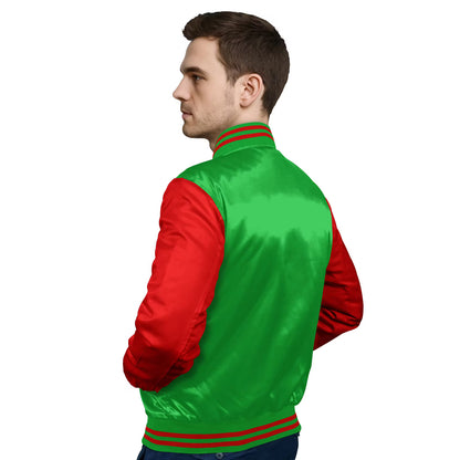 Red-Satin Sleeves & Satin Body