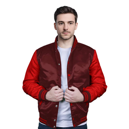 Red-Satin Sleeves & Satin Body