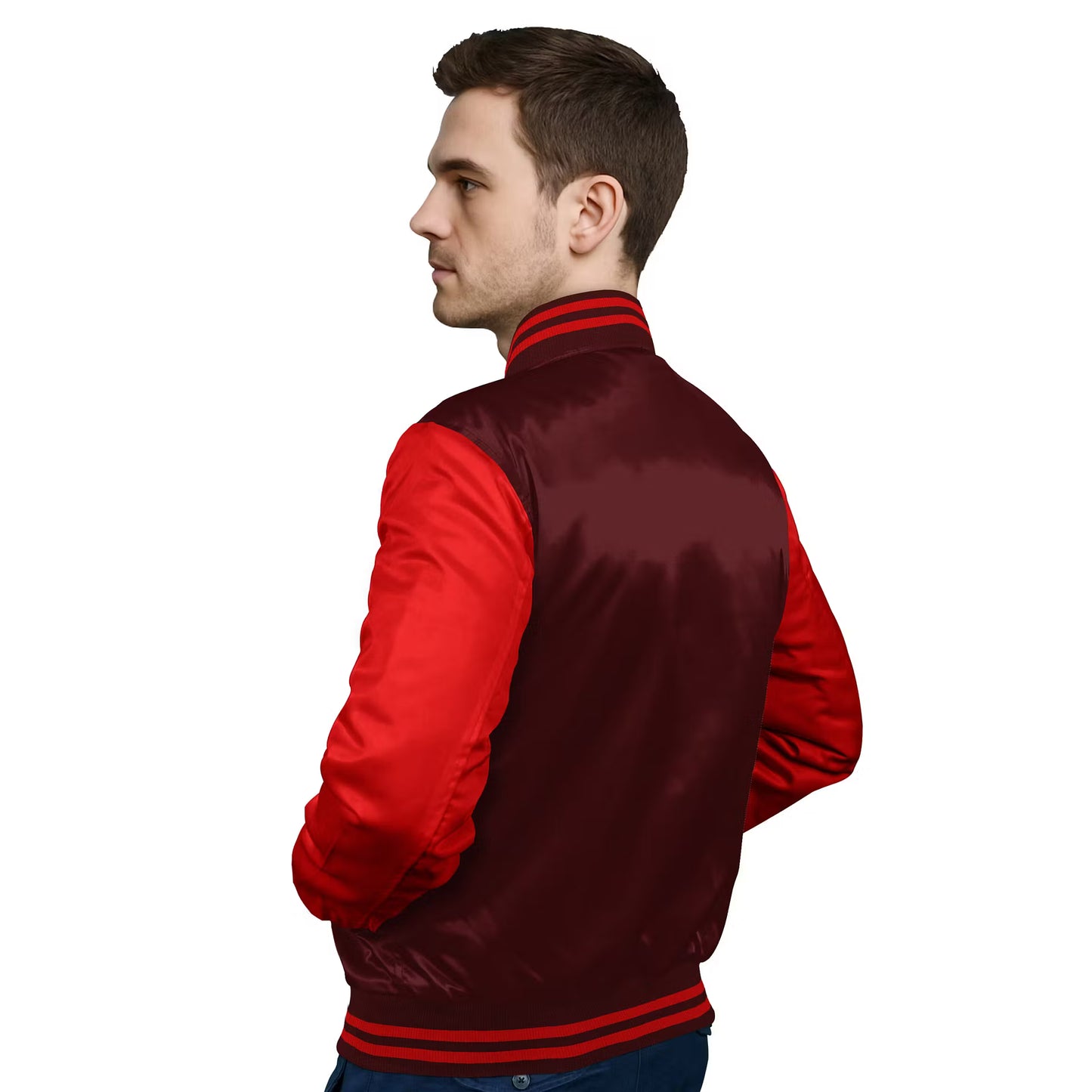 Red-Satin Sleeves & Satin Body